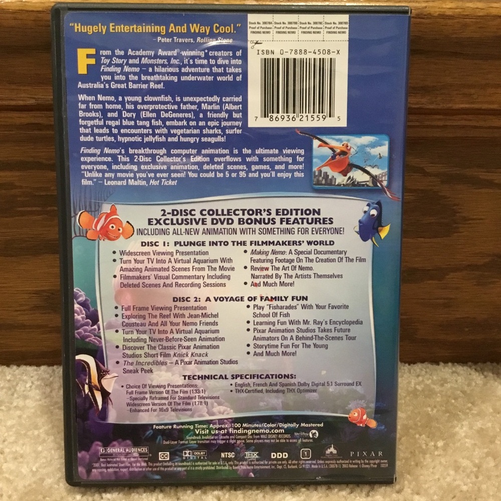 Finding Nemo 2-Disc Collection DVD - Picture 2 of 4